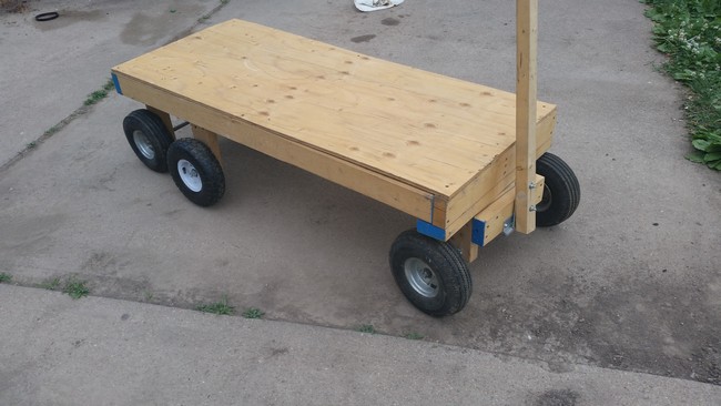 Six-Wheeled Cart with a Pull Handle
