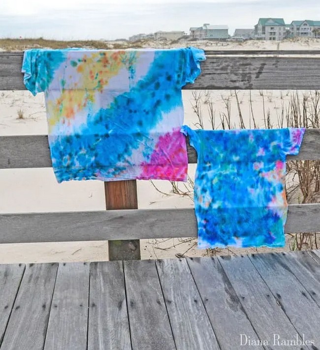 Tie-Dye Shirts at the Beach