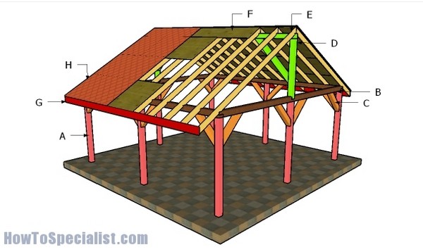 20x20 Pavilion Plan For Outdoor