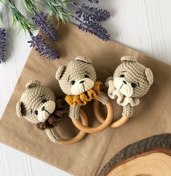 Bear Baby Rattle Crochet Pattern
