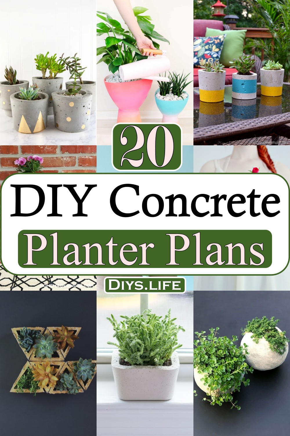 DIY Concrete Planter Plans
