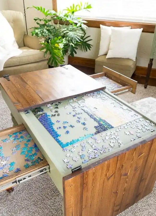 DIY Puzzle Game Table