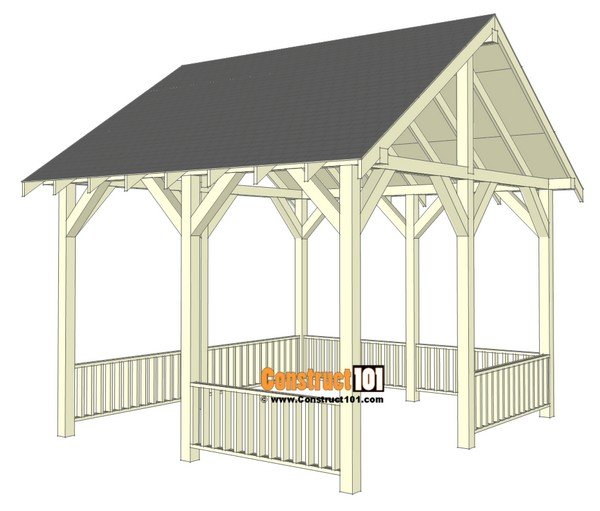 Easy DIY Pavilion Plan With Railing