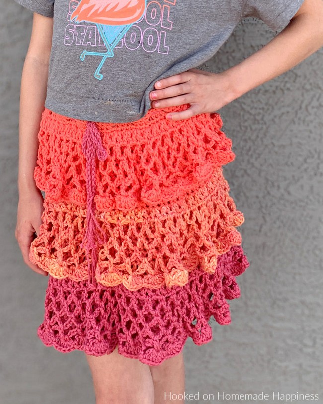How to Crochet Ruffled Skirt