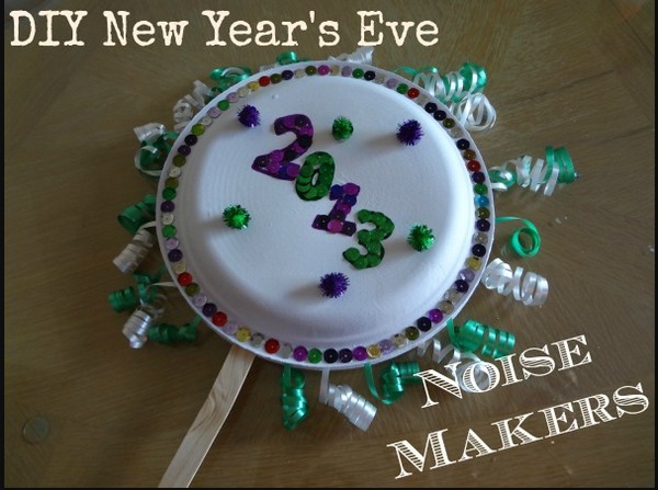 New Year Noisemaker With Paper Plate