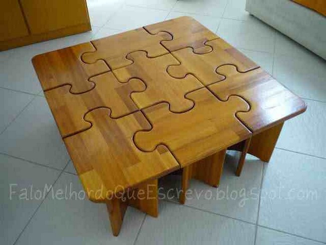Puzzle Coffee and Side Table