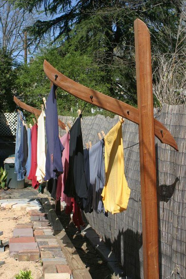DIY Clothesline With Post