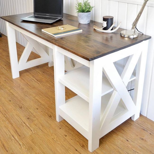 Farmhouse-Style Office Desk