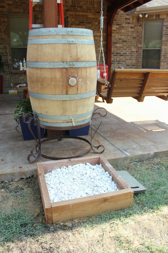Rustic Barrel creation for water collection