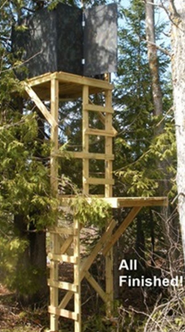 deer hunting stand above ground