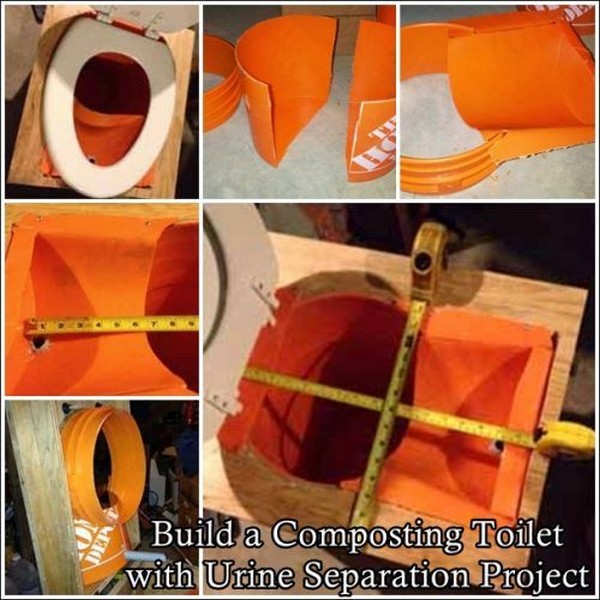 Urine Separating Composting Toilet Bucket