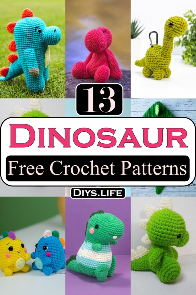 13 Dinosaur Crochet Patterns Free Easy - DIYS