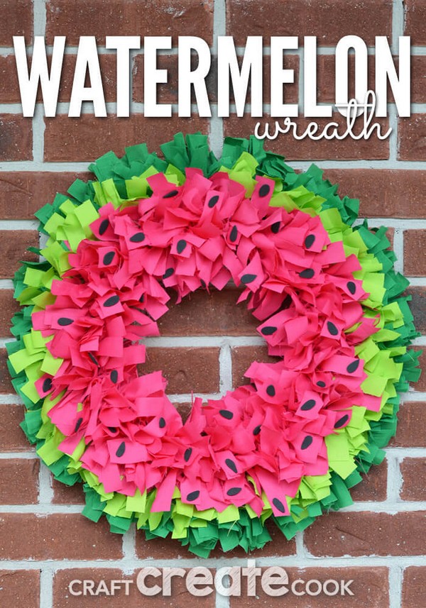 Cute Watermelon Wreath In Different Shades