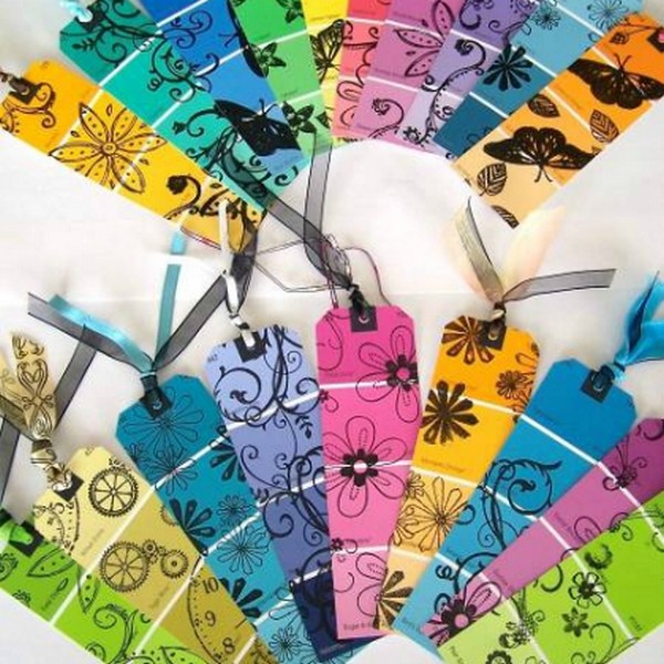 Colorful Stamped Bookmarks
