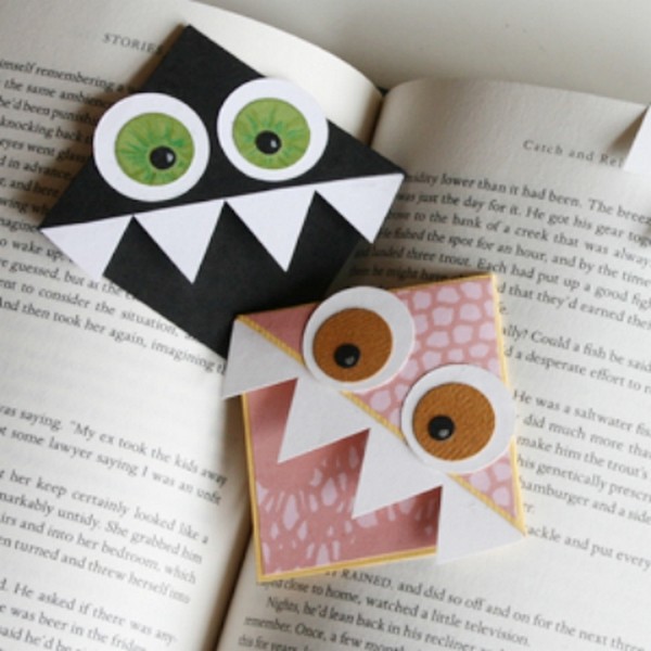 DIY Monster Bookmarks