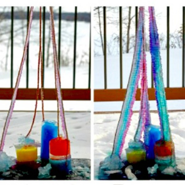 Homemade Colorful Icicles