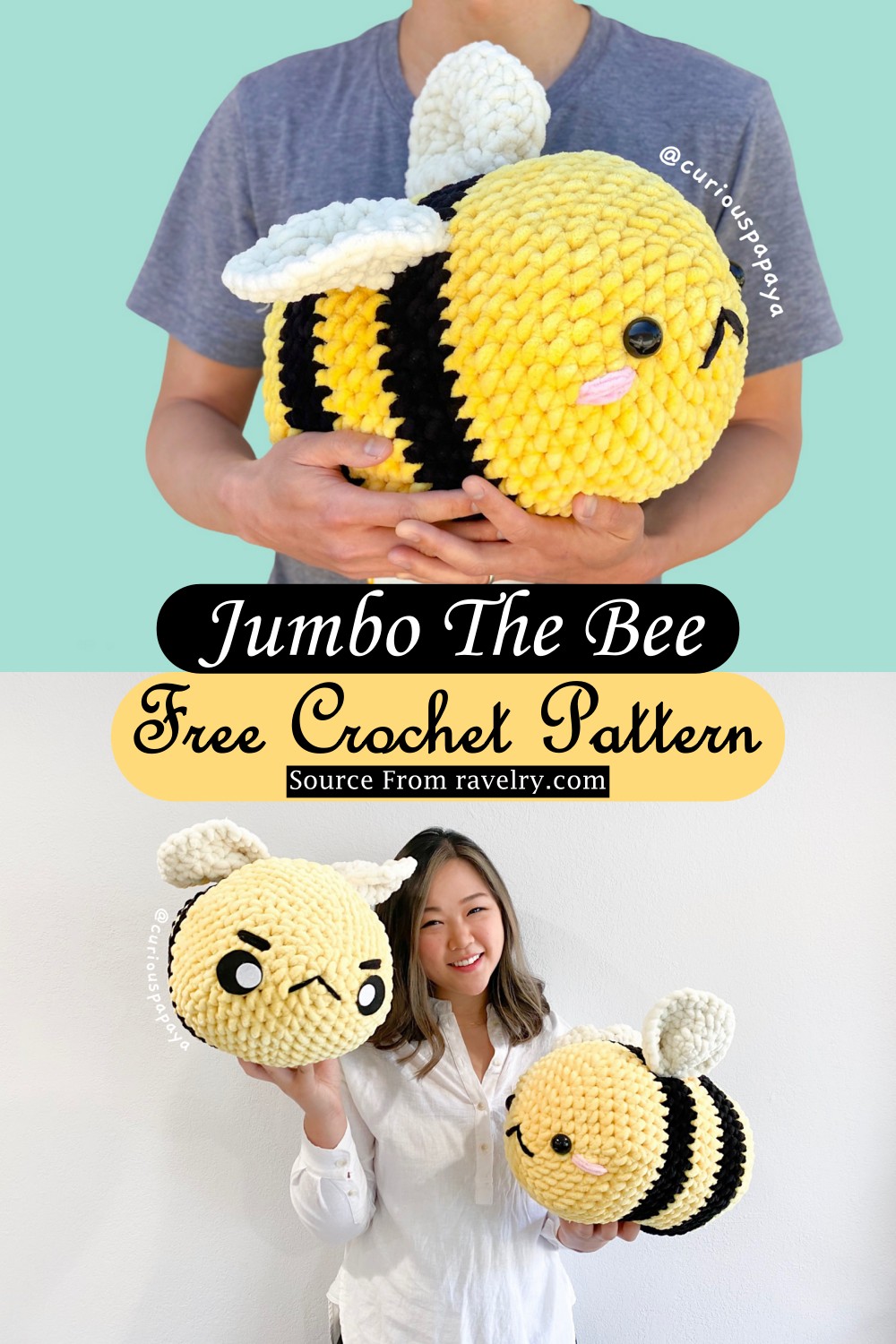 Jumbo Crochet Bee