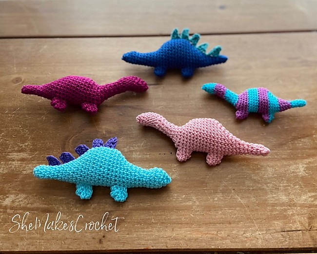 Mini Crochet Dinosaur Pattern