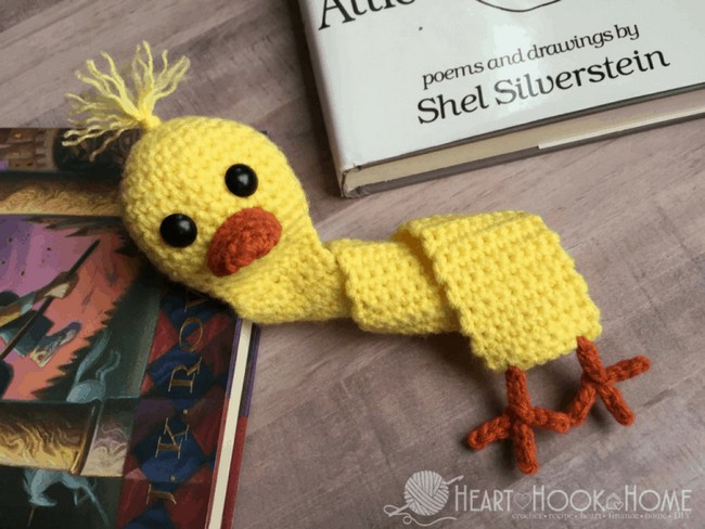Quacktastic Duck Bookmark Free Crochet Pattern