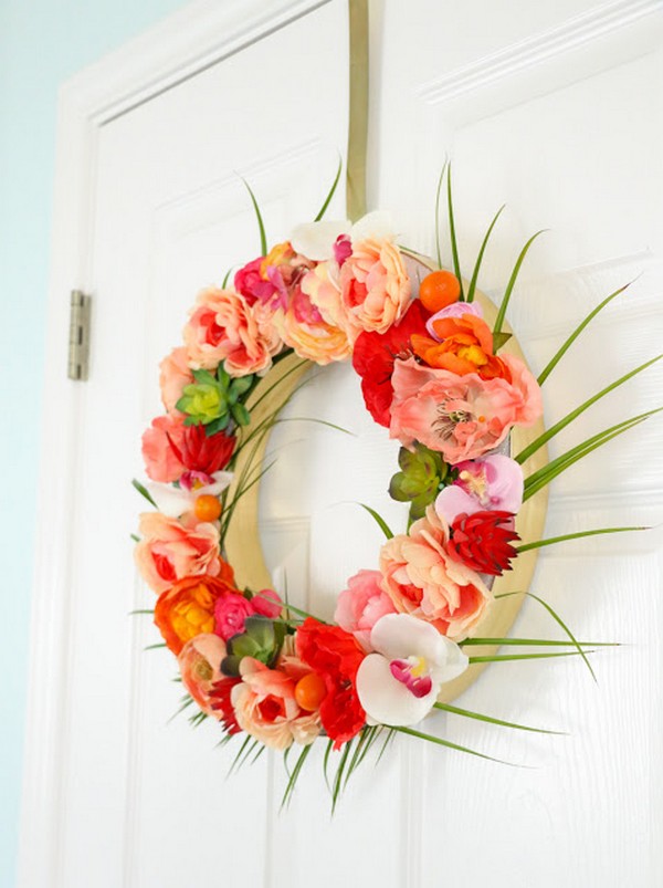Make Two Wreaths With Tropical Flair