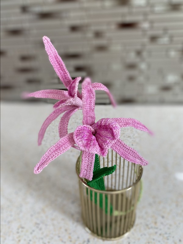 How To Make Crochet Orchid For Valentine