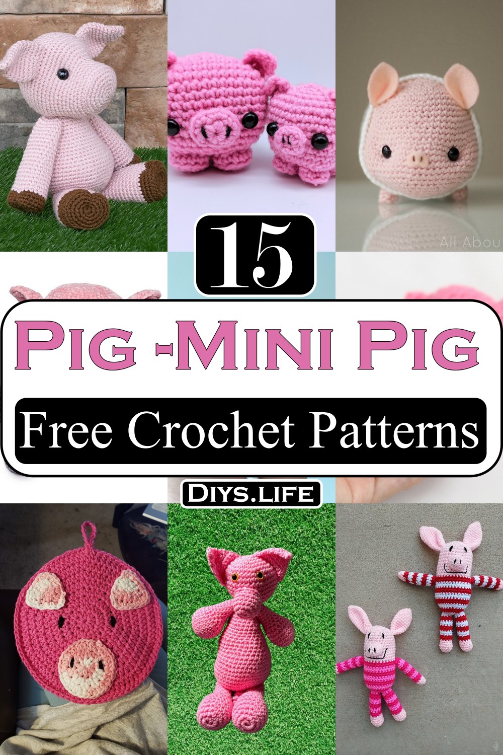 Crochet Pig -Mini Pig Patterns