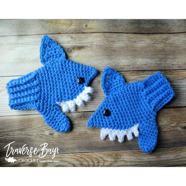 Cute Shark Mittens