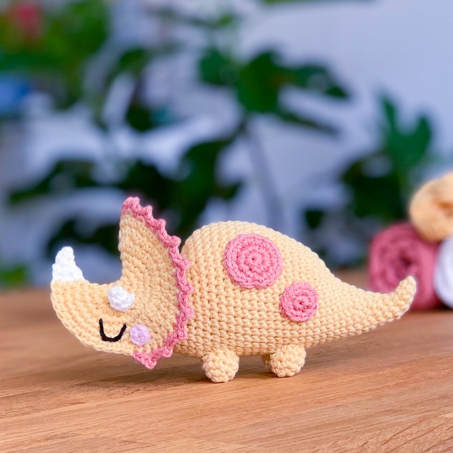 Crochet Triceratops Dinosaur
