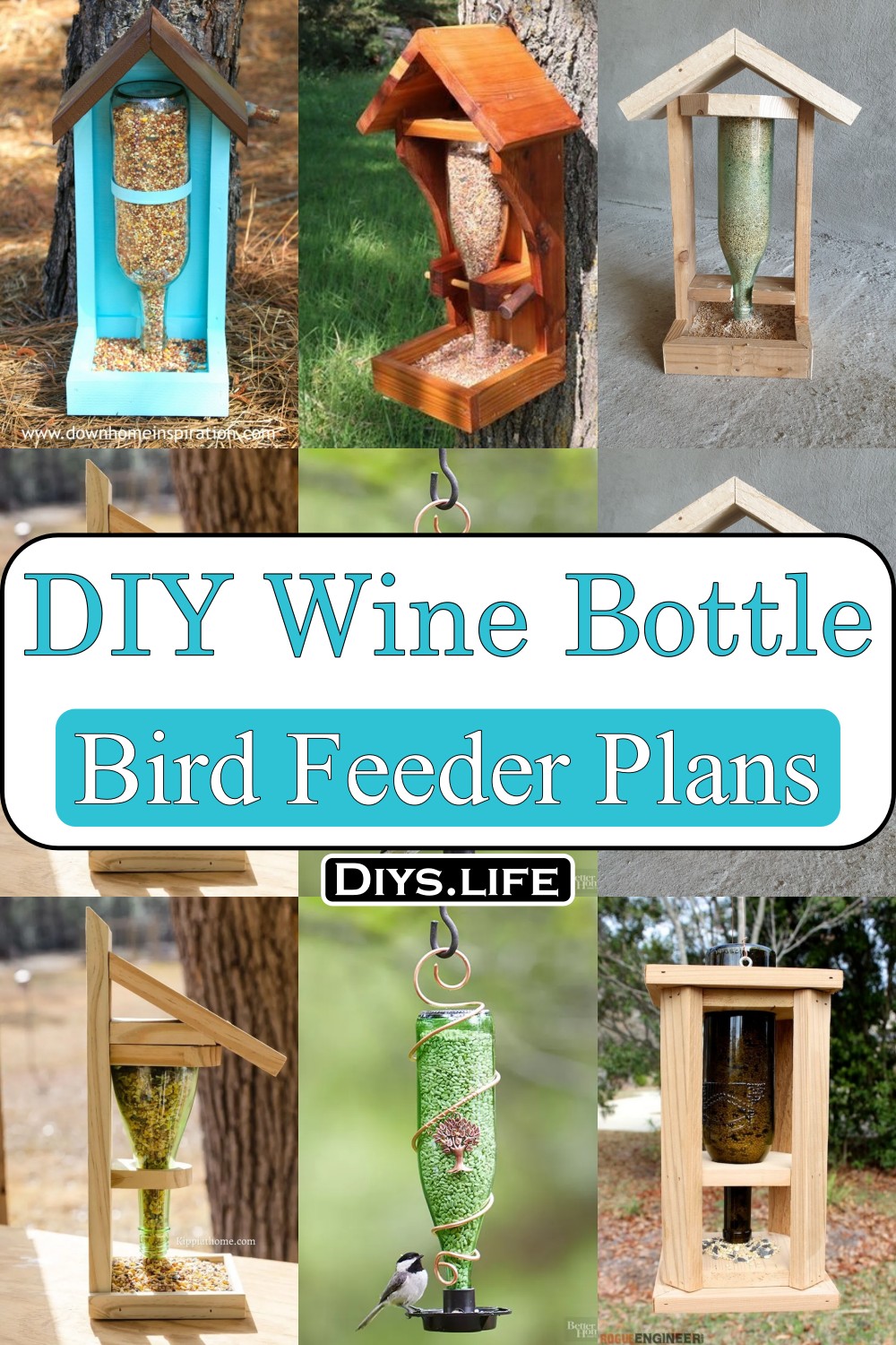 DIY Wine Bottle Bird Feeder Plans