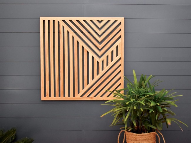 DIY Geometric Wood Wall Art