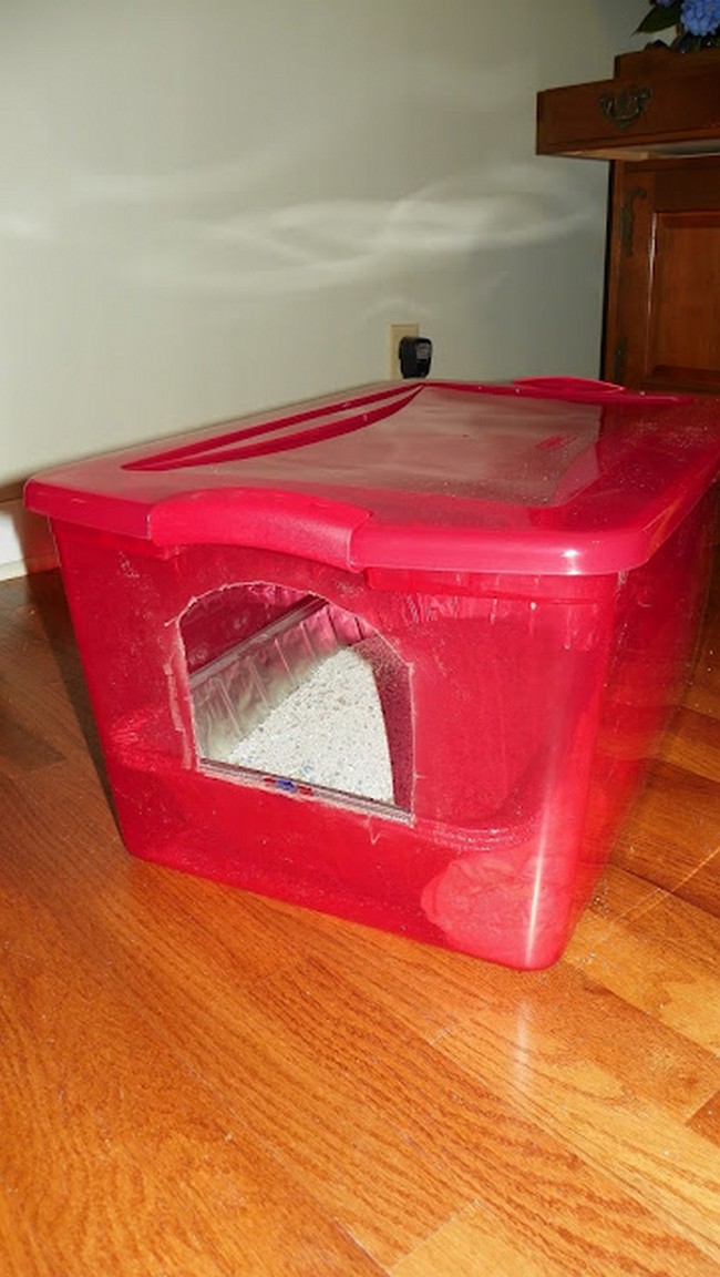 DIY Cat Litter Box Storage Bin