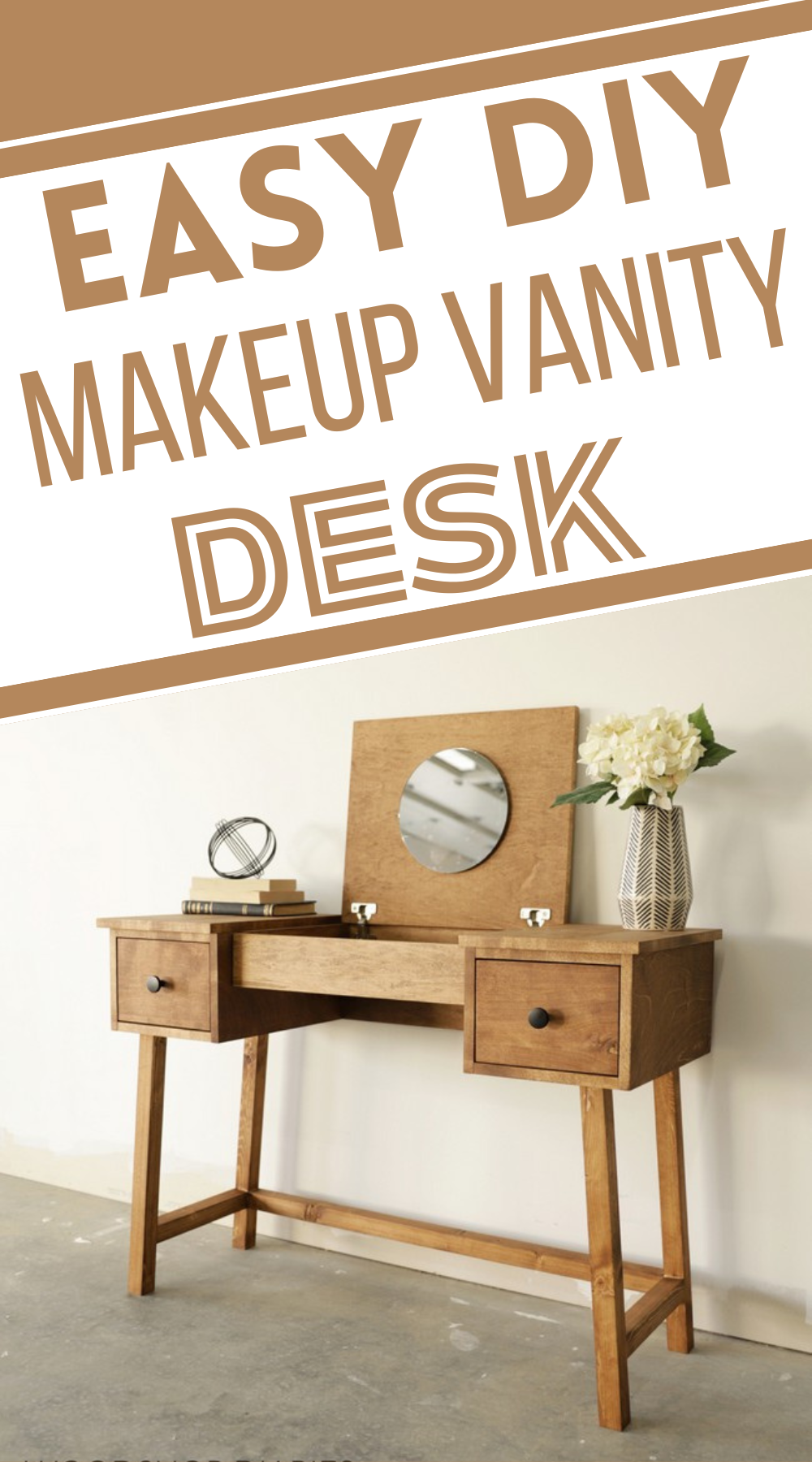 DIY Makeup Vanity Desk