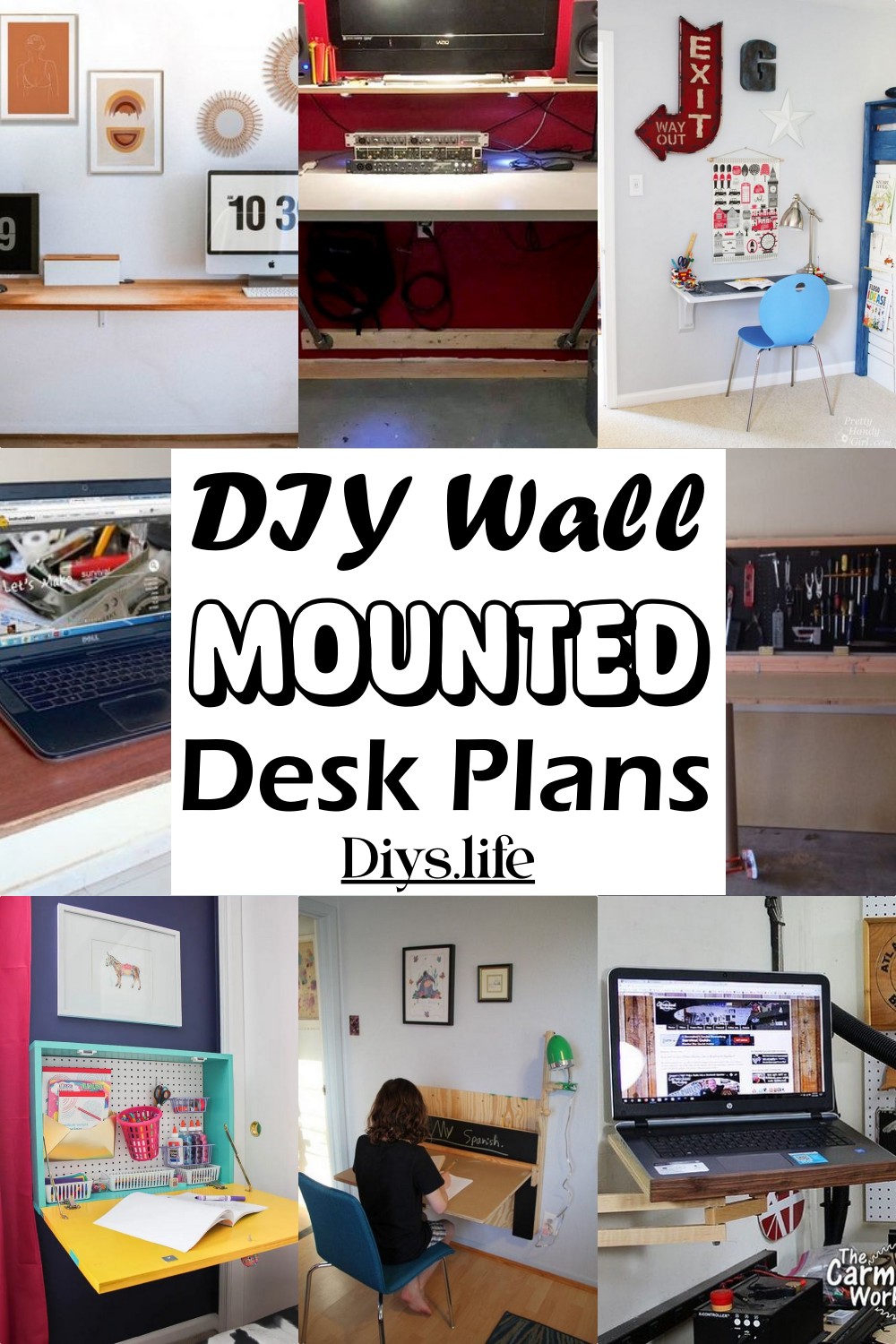 DIY Wall-Mounted Desk Plans