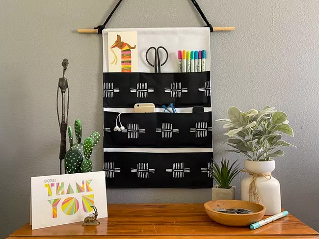 How to Create a Hanging Wall Organizer With Pockets