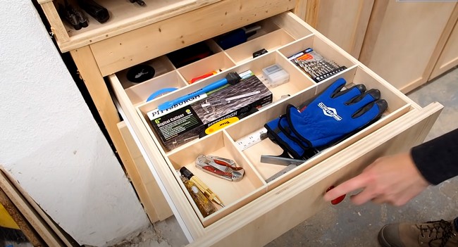 DIY Drawer Dividers With Sliding Tray