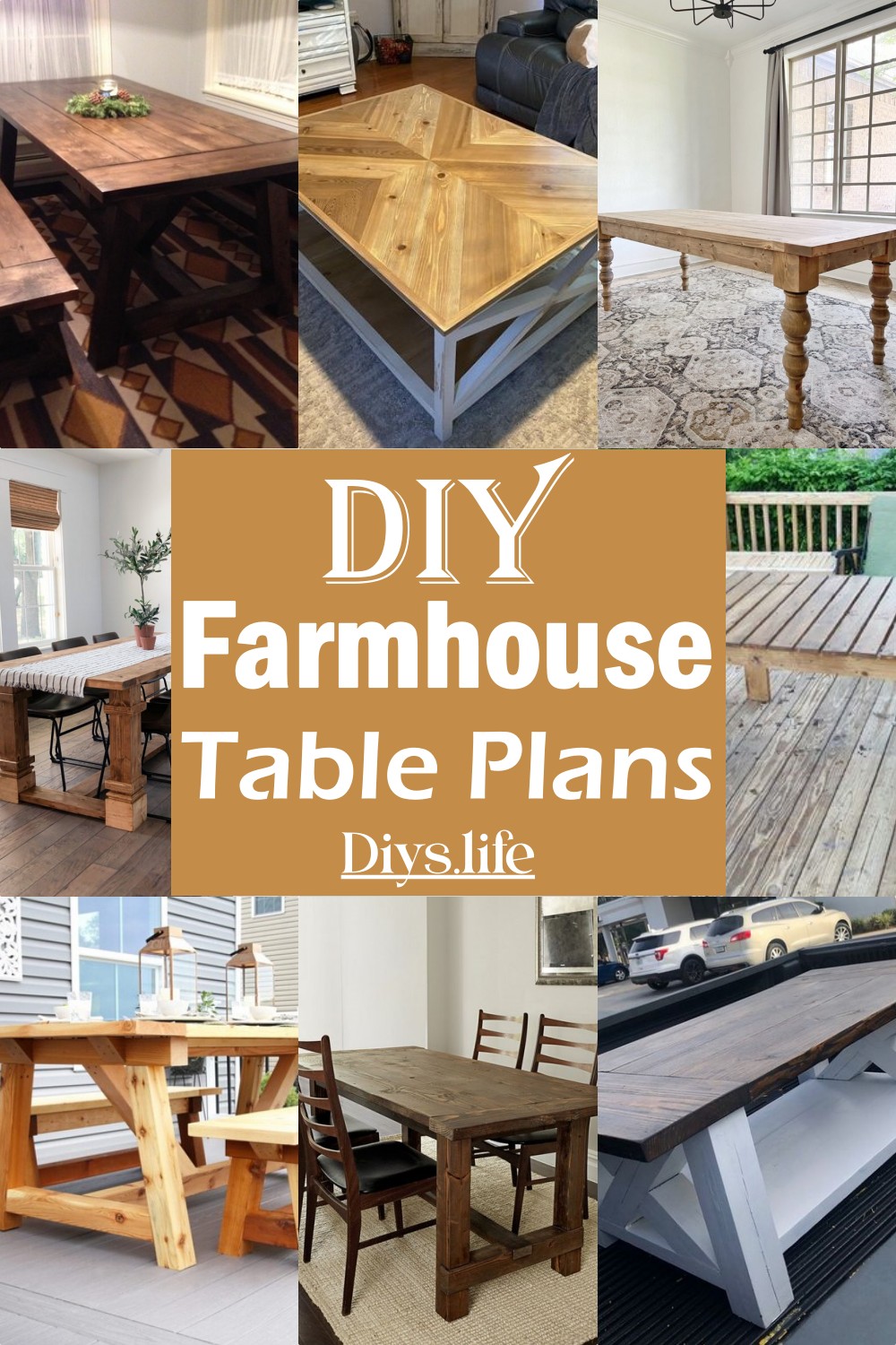 DIY Farmhouse Table Plans For Rustic Lovers 
