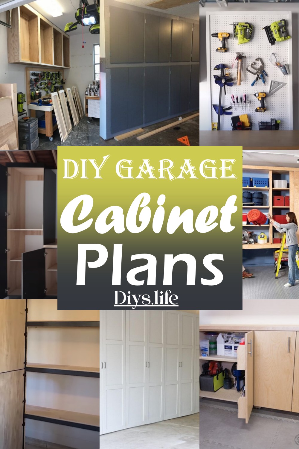 20 DIY Garage Cabinet Plans For Storage And Organization - DIYS