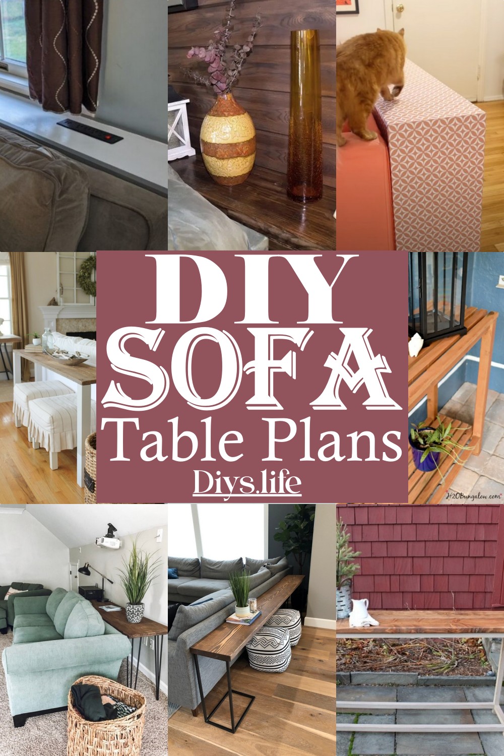 DIY Sofa Table Plans For Home Decor 