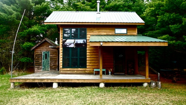 DIY Hand Built Off Grid Tiny Cabin in Wisconsin