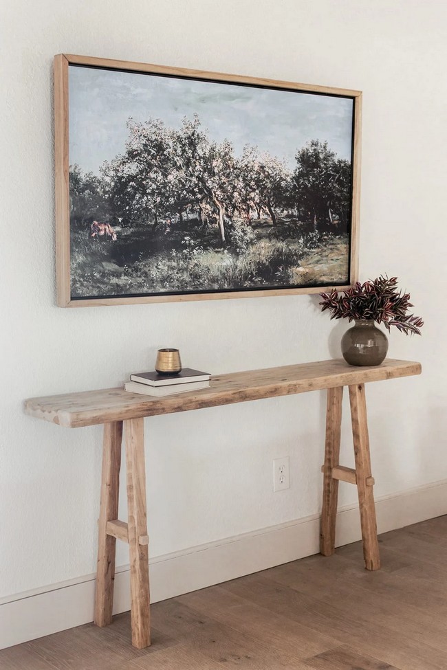 DIY Rustic Wood Console Table