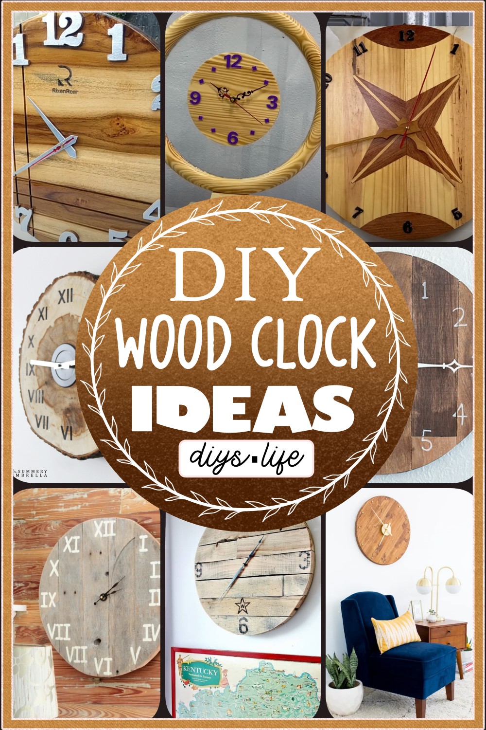 DIY wood clock Ideas For Stylization 