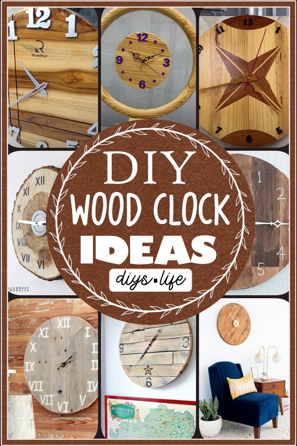 DIY wood clock Ideas 2