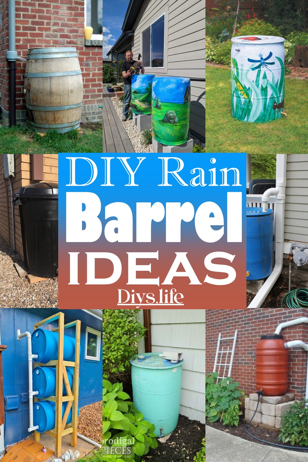 DIY Rain Barrel ideas 1