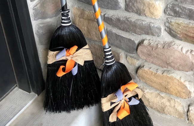 Halloween Decor DIY Witch Brooms