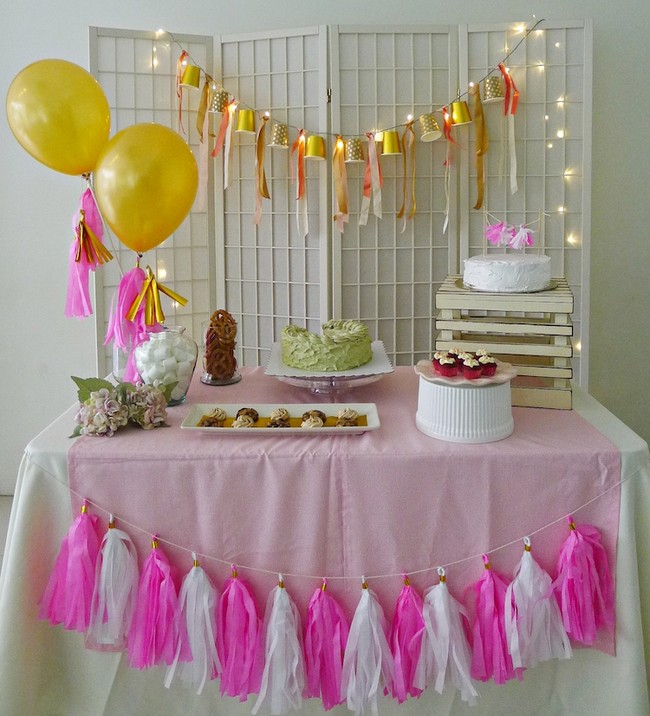 Pretty In Pink And Gold Diy Dessert Table