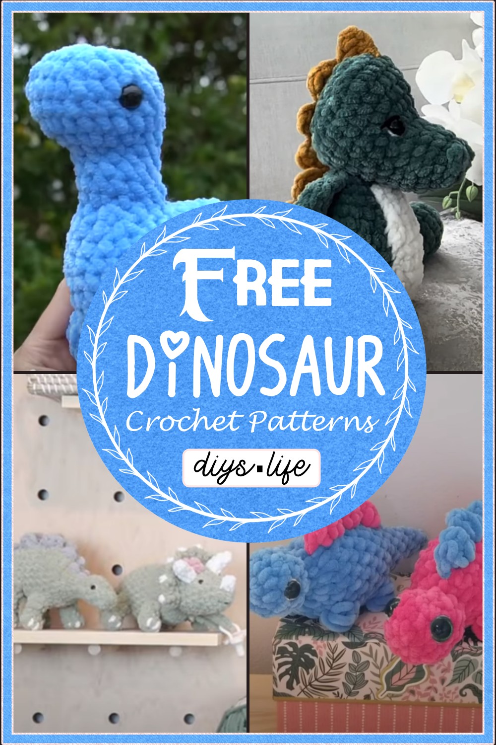 Crochet Dinosaur Patterns In Beautiful Colors - DIYS