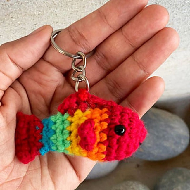 Crochet Fish Keychain 4